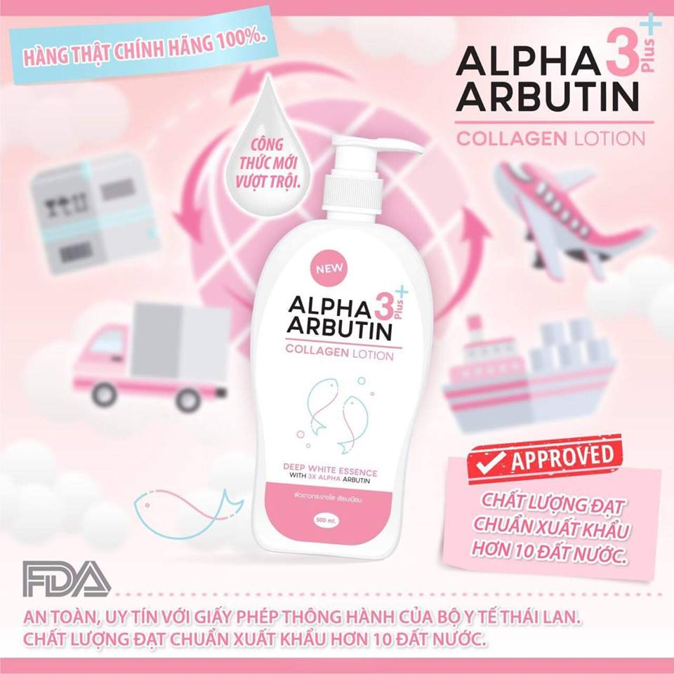 Kem dưỡng da kích trắng toàn thân Alpha Arbutin 3 plus
